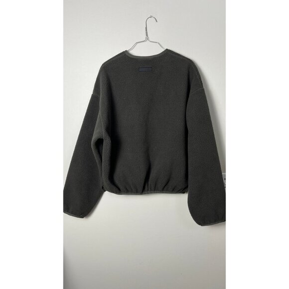 FEAR OF GOD ESSENTIALS POLAR FLEECE DARK GREEN PULLOVER XXS - Picture 5 of 10